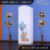 Skříň Happy SZ05 - medvídci s balónky (Barva bílá, Otevírání dvířek pravé, Vnitřek skříně šatní tyč)
