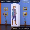 Skříň Happy SZ05 - princ a princezna (Barva bílá, Otevírání dvířek pravé, Vnitřek skříně šatní tyč)