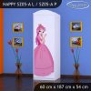Skříň Happy SZ05 - princezna s koníkem (Barva bílá, Otevírání dvířek pravé, Vnitřek skříně šatní tyč)