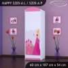 Skříň Happy SZ05 - princezna se zámkem (Barva bílá, Otevírání dvířek pravé, Vnitřek skříně šatní tyč)