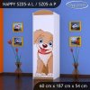 Skříň Happy SZ05 - pejsek (Barva bílá, Otevírání dvířek pravé, Vnitřek skříně šatní tyč)
