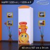 Skříň Happy SZ05 - lokomotiva (Barva bílá, Otevírání dvířek pravé, Vnitřek skříně šatní tyč)