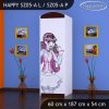 Skříň Happy SZ05 - monster toralei (Barva bílá, Otevírání dvířek pravé, Vnitřek skříně šatní tyč)