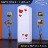 Skříň Happy SZ05 - včelka se srdcem (Barva bílá, Otevírání dvířek pravé, Vnitřek skříně šatní tyč)