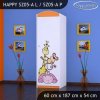 Skříň Happy SZ05 - safari (Barva bílá, Otevírání dvířek pravé, Vnitřek skříně šatní tyč)