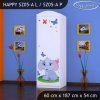 Skříň Happy SZ05 - sloník (Barva bílá, Otevírání dvířek pravé, Vnitřek skříně šatní tyč)