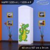 Skříň Happy SZ05 - drak (Barva bílá, Otevírání dvířek pravé, Vnitřek skříně šatní tyč)
