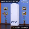 Skříň Happy SZ05 - loď (Barva bílá, Otevírání dvířek pravé, Vnitřek skříně šatní tyč)