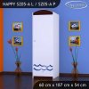 Skříň Happy SZ05 - loď (Barva bílá, Otevírání dvířek pravé, Vnitřek skříně šatní tyč)