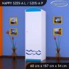 Skříň Happy SZ05 - loď (Barva bílá, Otevírání dvířek pravé, Vnitřek skříně šatní tyč)