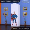Skříň Happy SZ05 - superman (Barva bílá, Otevírání dvířek pravé, Vnitřek skříně šatní tyč)