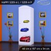 Skříň Happy SZ05 - závod (Barva bílá, Otevírání dvířek pravé, Vnitřek skříně šatní tyč)
