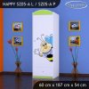 Skříň Happy SZ05 - usměvavá včelka (Barva bílá, Otevírání dvířek pravé, Vnitřek skříně šatní tyč)
