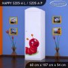 Skříň Happy SZ05 - veselá housenka (Barva bílá, Otevírání dvířek pravé, Vnitřek skříně šatní tyč)