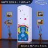 Skříň Happy SZ05 - veselý medvídek (Barva bílá, Otevírání dvířek pravé, Vnitřek skříně šatní tyč)