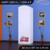 Skříň Happy SZ05 - hasičské auto (Barva bílá, Otevírání dvířek pravé, Vnitřek skříně šatní tyč)