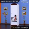 Skříň Happy SZ05 - formule (Barva bílá, Otevírání dvířek pravé, Vnitřek skříně šatní tyč)