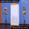 Skříň Happy SZ05 - zamilovaní králíčci (Barva bílá, Otevírání dvířek pravé, Vnitřek skříně šatní tyč)