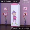 Skříň Happy SZ05 - zamilovaný skřítek (Barva bílá, Otevírání dvířek pravé, Vnitřek skříně šatní tyč)