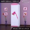 Skříň Happy SZ05 - žirafa (Barva bílá, Otevírání dvířek pravé, Vnitřek skříně šatní tyč)