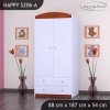 Skříň Happy SZ06 - bez motivu (Barva bílá, Vnitřek skříně šatní tyč)
