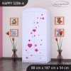 Skříň Happy SZ06 - čarodějka (Barva bílá, Vnitřek skříně šatní tyč)