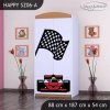 Skříň Happy SZ06 - ferrari (Barva bílá, Vnitřek skříně šatní tyč)