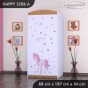 Skříň Happy SZ06 - princezna s koníkem (Barva bílá, Vnitřek skříně šatní tyč)