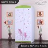 Skříň Happy SZ06 - princezna s koníkem (Barva bílá, Vnitřek skříně šatní tyč)