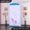 Skříň Happy SZ06 - princezna s koníkem (Barva bílá, Vnitřek skříně šatní tyč)