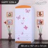 Skříň Happy SZ06 - víla s motýlkami (Barva bílá, Vnitřek skříně šatní tyč)