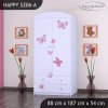 Skříň Happy SZ06 - víla s motýlkami (Barva bílá, Vnitřek skříně šatní tyč)