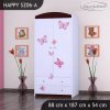 Skříň Happy SZ06 - víla s motýlkami (Barva bílá, Vnitřek skříně šatní tyč)
