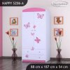 Skříň Happy SZ06 - víla s motýlkami (Barva bílá, Vnitřek skříně šatní tyč)