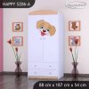 Skříň Happy SZ06 - pejsek (Barva bílá, Vnitřek skříně šatní tyč)