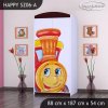 Skříň Happy SZ06 - lokomotiva (Barva bílá, Vnitřek skříně šatní tyč)