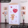 Skříň Happy SZ06 - medvídek s balónky (Barva bílá, Vnitřek skříně šatní tyč)