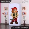 Skříň Happy SZ06 - pirát (Barva bílá, Vnitřek skříně šatní tyč)
