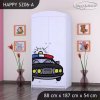 Skříň Happy SZ06 - policie (Barva bílá, Vnitřek skříně šatní tyč)