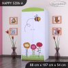 Skříň Happy SZ06 - včelka (Barva bílá, Vnitřek skříně šatní tyč)