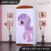 Skříň Happy SZ06 - růžový pony (Barva bílá, Vnitřek skříně šatní tyč)