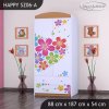 Skříň Happy SZ06 - srdce z květů (Barva bílá, Vnitřek skříně šatní tyč)