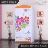 Skříň Happy SZ06 - srdce z květů (Barva bílá, Vnitřek skříně šatní tyč)