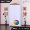 Skříň Happy SZ06 - slon s balonkem (Barva bílá, Vnitřek skříně šatní tyč)