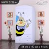 Skříň Happy SZ06 - usměvavá včelka (Barva bílá, Vnitřek skříně šatní tyč)