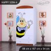 Skříň Happy SZ06 - usměvavá včelka (Barva bílá, Vnitřek skříně šatní tyč)