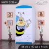 Skříň Happy SZ06 - usměvavá včelka (Barva bílá, Vnitřek skříně šatní tyč)