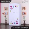 Skříň Happy SZ06 - veselý medvídek (Barva bílá, Vnitřek skříně šatní tyč)