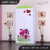 Skříň Happy SZ06 - začarovaný domeček (Barva bílá, Vnitřek skříně šatní tyč)