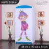 Skříň Happy SZ06 - zamilovaný skřítek (Barva bílá, Vnitřek skříně šatní tyč)